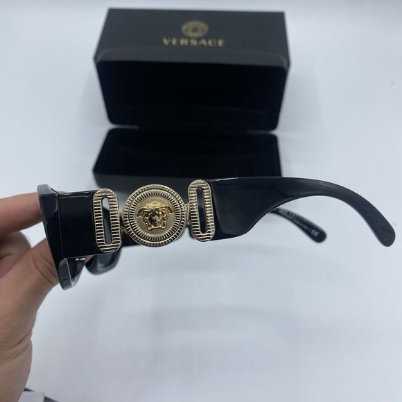 Versace VE4361 Biggie Sunglasses Medusa Head Unisex Black Brand New W Case Boxed - Picture 7 of 16